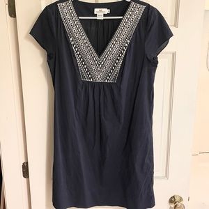 Cap Sleeve Navy Shift Dress